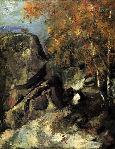 Rocks in the Forest by Paul Cézanne
