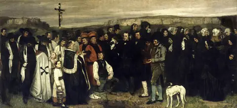The Burial at Ornans by Gustave Courbet