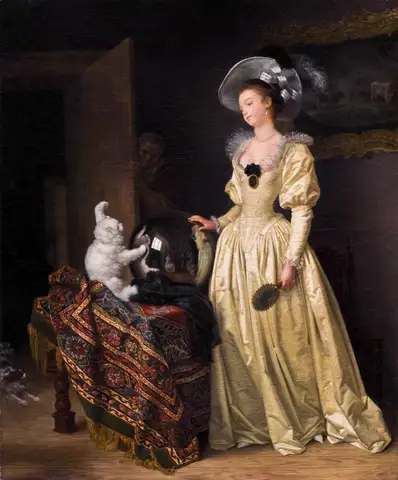 The Angora Cat by Marguerite Gérard