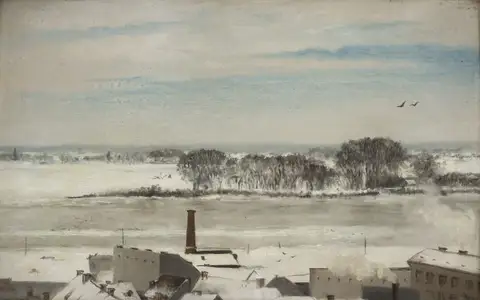 View from the Conservatory (Saska Kępa during winter) by Anna Bilińska-Bohdanowicz