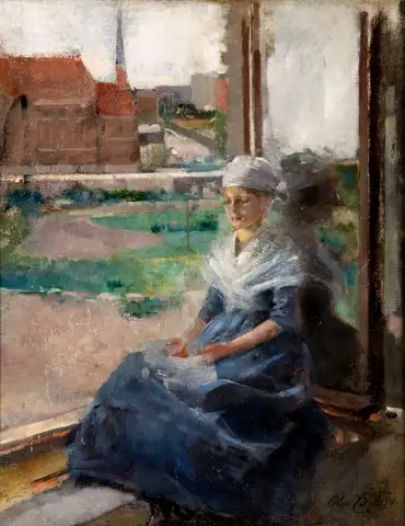 Breton Woman (Version II) by Olga Boznańska