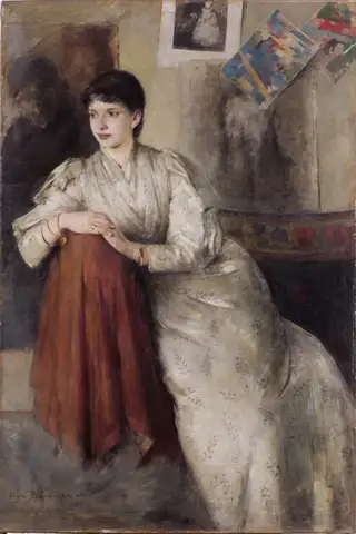 Woman in White (Zofia Federowiczowa) by Olga Boznańska