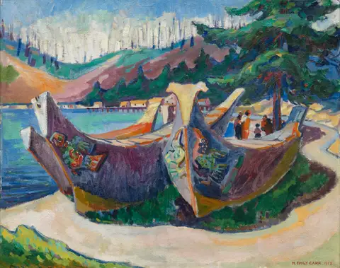 War Canoes, Alert Bay by Emily Carr