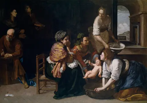 The Birth of Saint John the Baptist by Artemisia Gentileschi