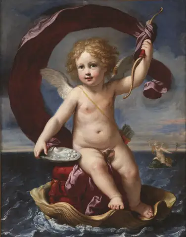 Amorino triumphant at sea (Amorino Medici) by Elisabetta Sirani