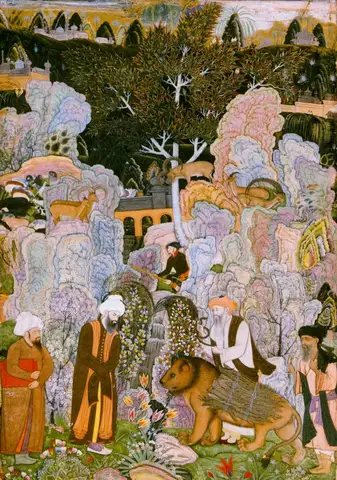 Sufis in a Landscape by Farrukh Beg