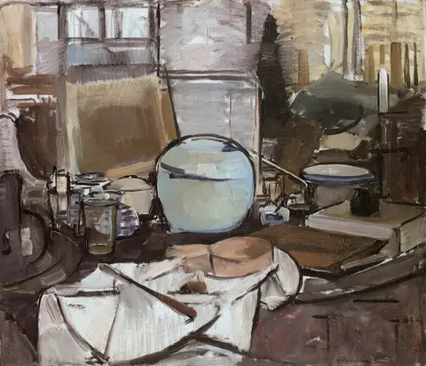 Still Life with Ginger Jar 1 by Piet Mondrian