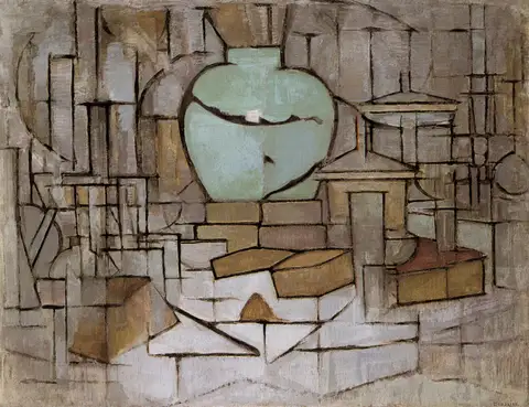 Still Life with Ginger Jar 2 by Piet Mondrian