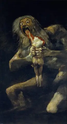 Saturn Devouring one of his Children by Francisco de Goya y Lucientes