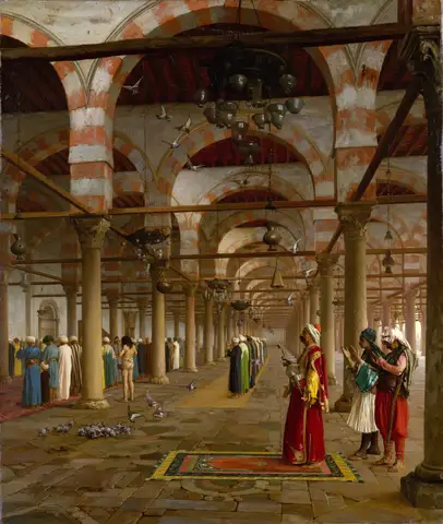 Prayer in the Mosque of Amr by Jean-Léon Gérôme
