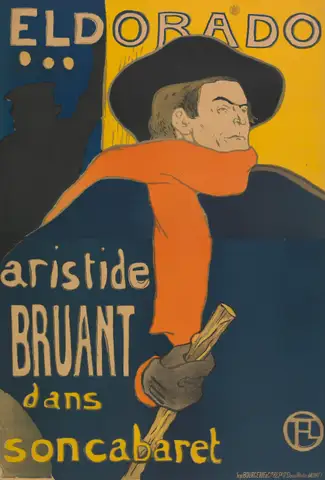 Poster for the performance of Artistide Bruant by Henri de Toulouse-Lautrec