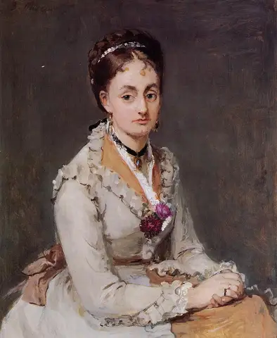 Portrait of Edma Pontillon by Berthe Morisot