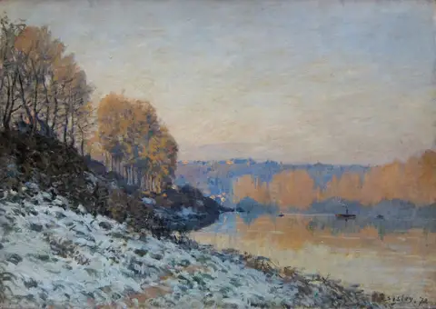 Port-Marly, White Frost by Alfred Sisley