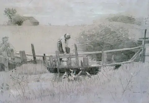 On the Edge of the Farm by Winslow Homer