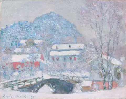 Norway, Sandviken Village in the Snow by Claude Monet
