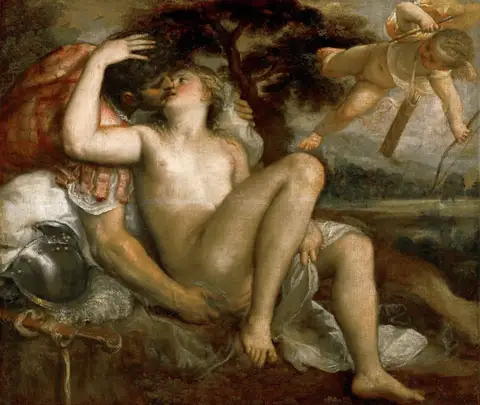 Mars, Venus and Amor by Titian