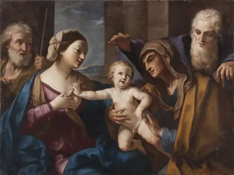 Holy Family with Sts Anne and Joachim by Elisabetta Sirani