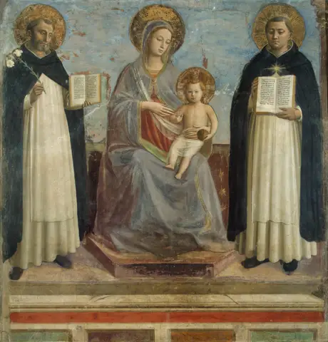 The Virgin and Child with St. Dominic and Thomas Aquinas by Fra Angelico