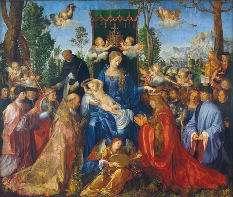 Feast of Rose Garlands by Albrecht Dürer
