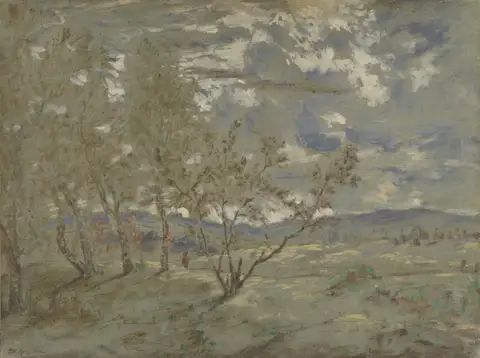 Landscape Sketch by Théodore Rousseau