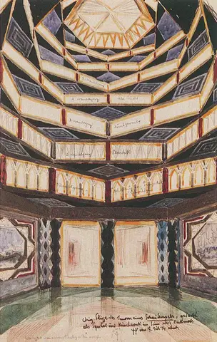 Interior of a Display Temple by Wenzel Hablik