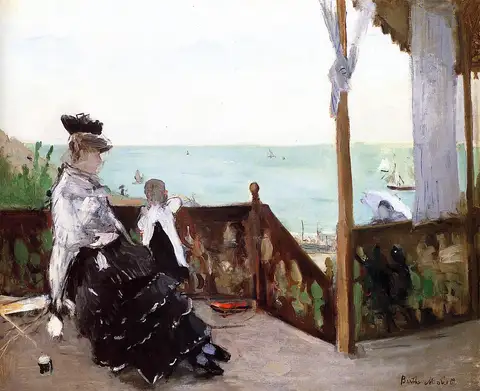 In a Villa at the Seaside by Berthe Morisot