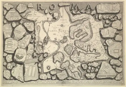 Plan of Rome, from Le Antichità Romane by Giovanni Battista Piranesi