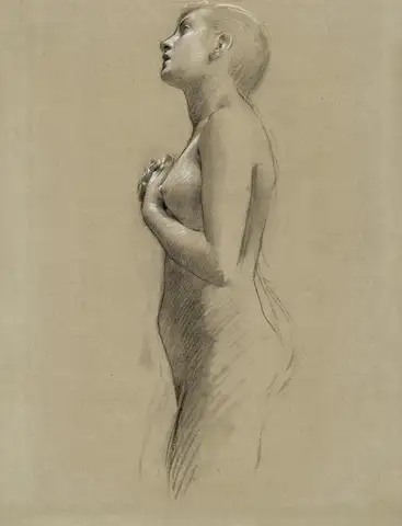 Girl looking up by Adolf Hirémy-Hirschl