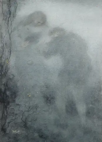 Figures in the Woods by Matthijs Maris