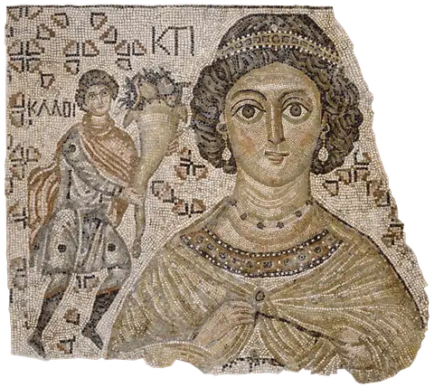 Floor Mosaic with Ktisis by Byzantine Art