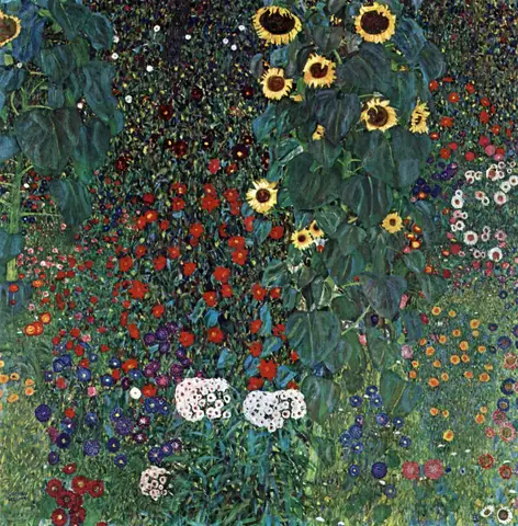 Farm Garden with Sunflowers by Gustav Klimt