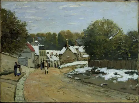 Early Snow at Louveciennes by Alfred Sisley