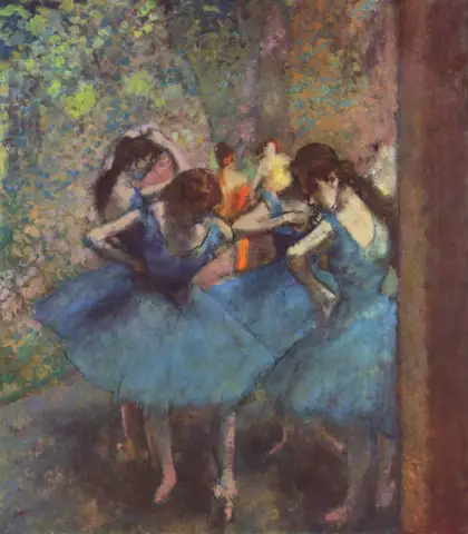 Dancers in Blue by Edgar Degas