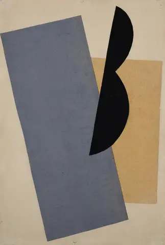Composition in Blue Yellow and Black by Liubov Popova