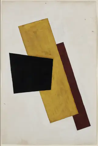 Composition in Black Gold and Brown by Liubov Popova