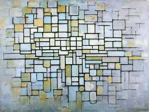 Composition in Blue Gray and Pink by Piet Mondrian
