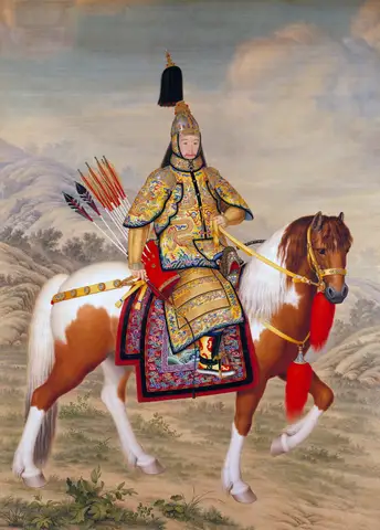 The Qianlong Emperor in Ceremonial Armour by Giuseppe Castiglione (郎世寧)