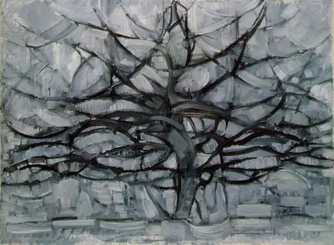 Gray Tree by Piet Mondrian
