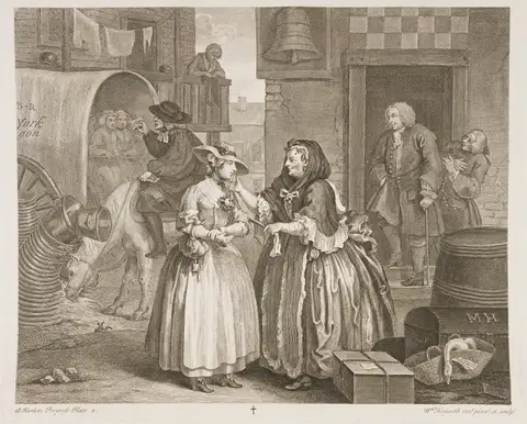 A Harlot's Progress Plate 1 by William Hogarth