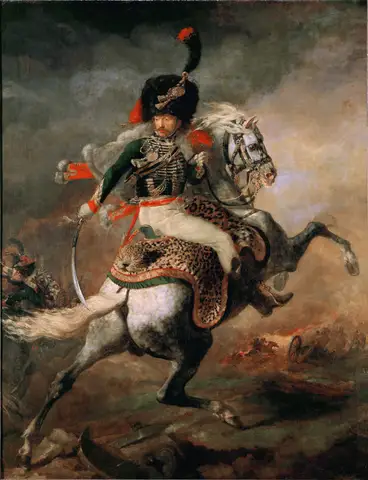 An Officer of the Imperial Horse Guards Charging by Théodore Géricault