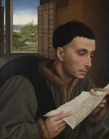 A Man Reading (Saint Ivo) by Rogier van der Weyden