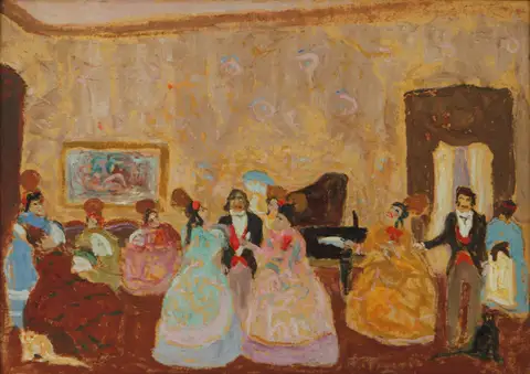 A Gathering (Tertulia) by Pedro Figari