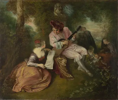 The Love Song by Jean-Antoine Watteau