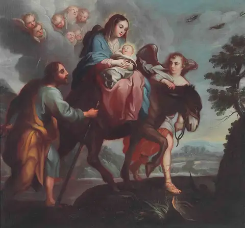 The Flight into Egypt by Miguel Cabrera