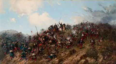 The Battle of Trevino by Francisco Oller
