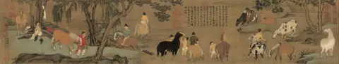 Bathing Horses by Zhao Mengfu