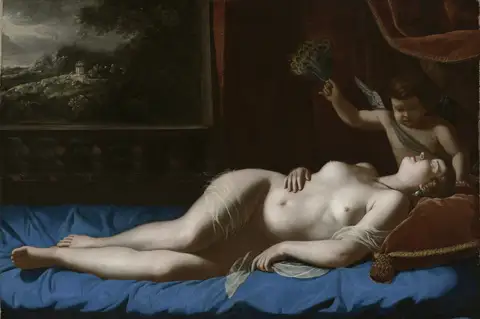 Venus and Cupid by Artemisia Gentileschi