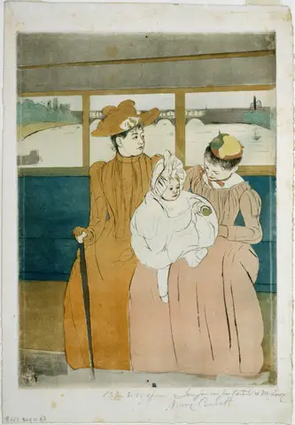 In the Omnibus by Mary Cassatt
