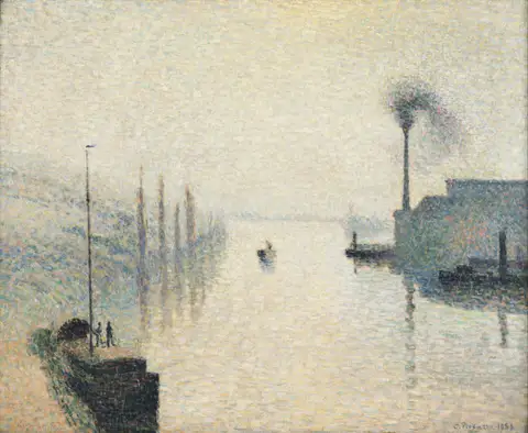 L'Île Lacroix, Rouen by Camille Pissarro