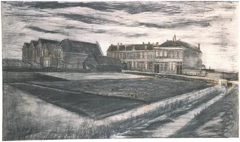 The Houses on Schenkweg where Van Gogh Lived by Vincent Van Gogh
